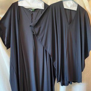 bryn Walker  Deep Blue Two-Piece Tunic Top (M) and Jacket (L)